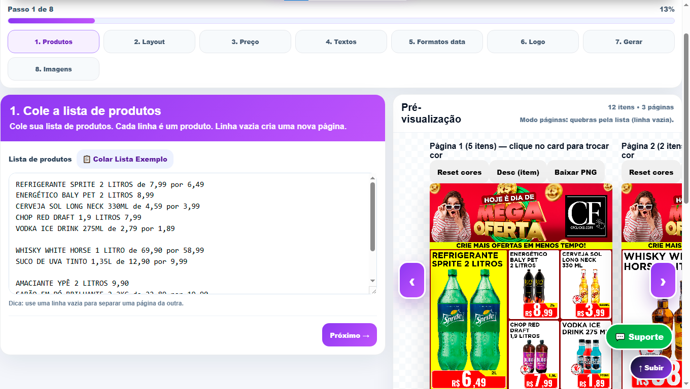 Modo simplificado CFCLICKS